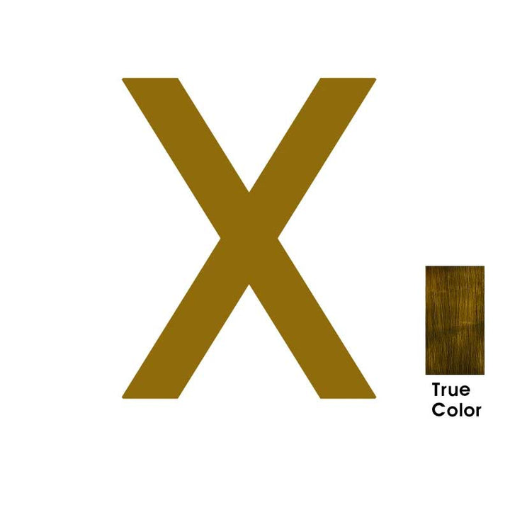 LUXE Solid Antique Brass House Numbers And Letters, made from 5mm think brass plate - Letter X