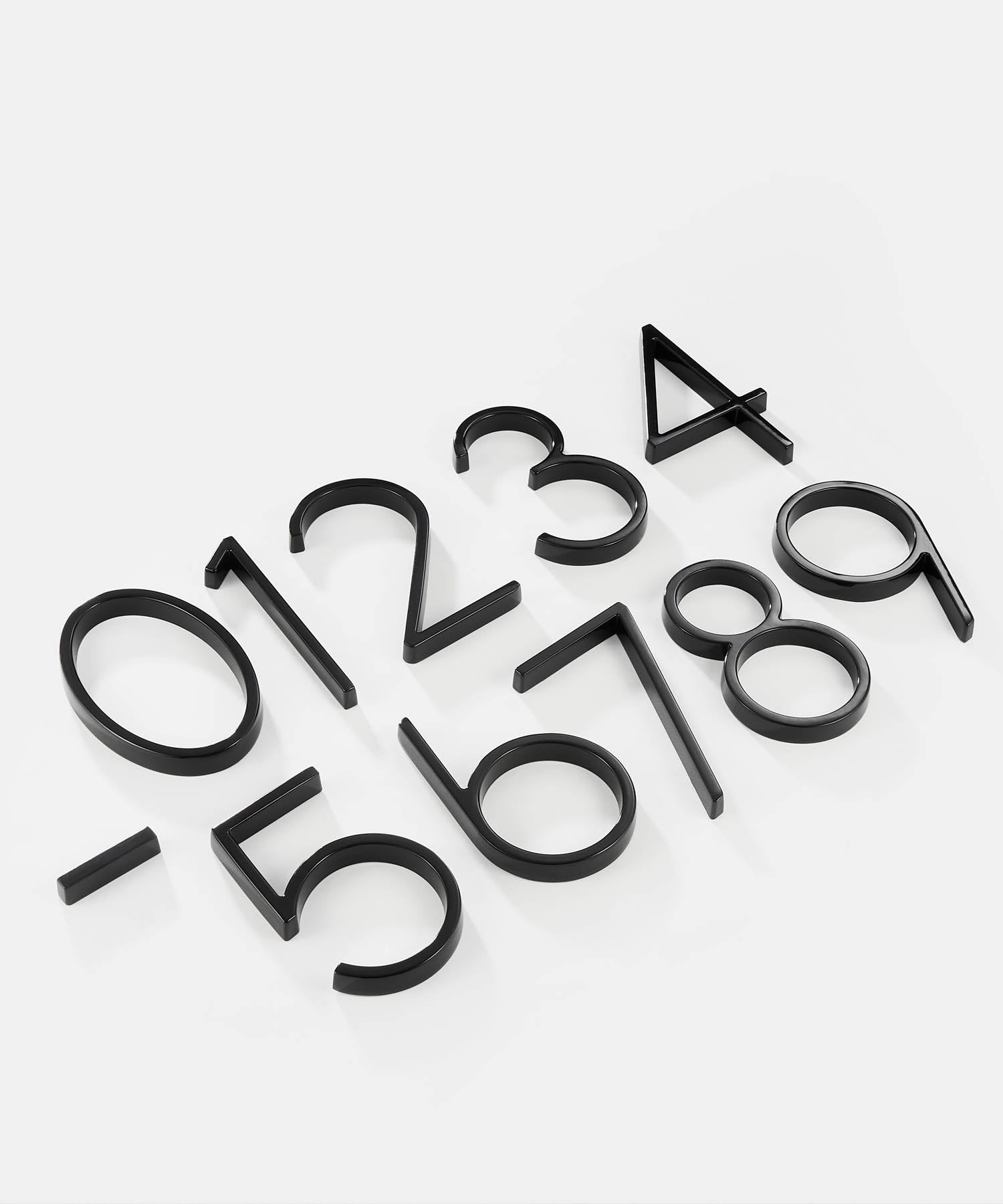 MADELYN Floating Black House Numbers Luxury Handles