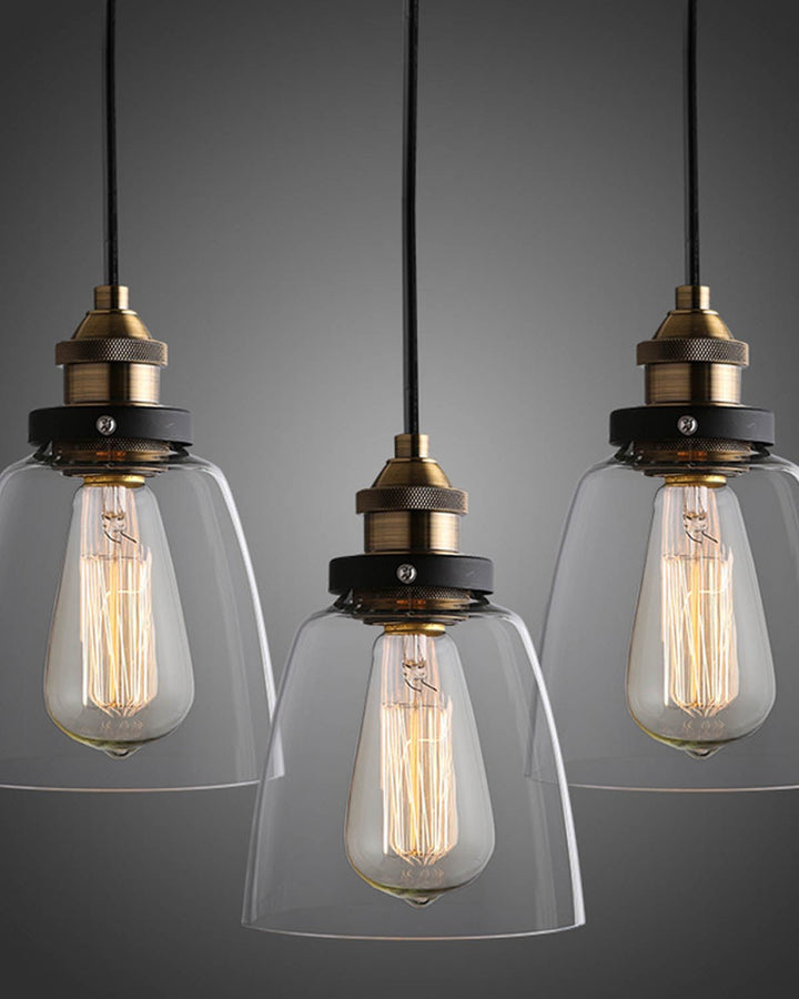 MANHATTAN Vintage Style Glass Pendant Lights - Luxury Handles