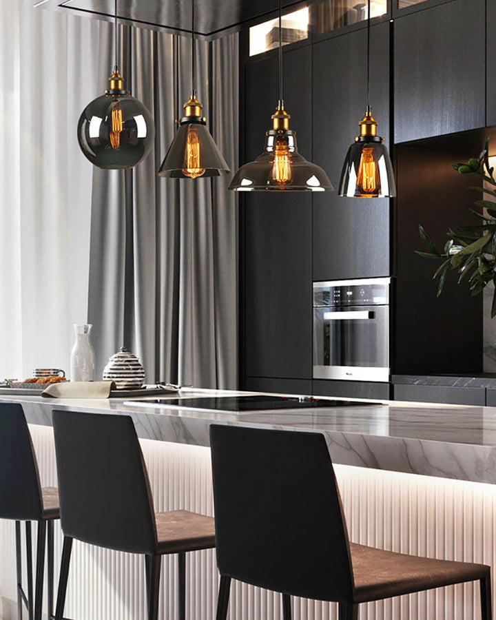 MANHATTAN Vintage Style Glass Pendant Lights - Luxury Handles