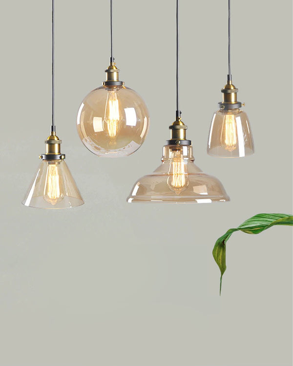 MANHATTAN Vintage Style Glass Pendant Lights - Luxury Handles