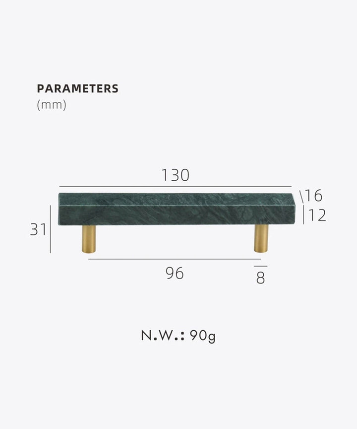 MARBLE Solid Brass Kitchen & Cabinet Handle - Luxury Handles