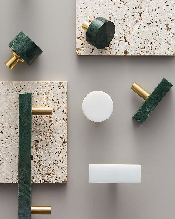 MARBLE Solid Brass Kitchen & Cabinet Handle - Luxury Handles