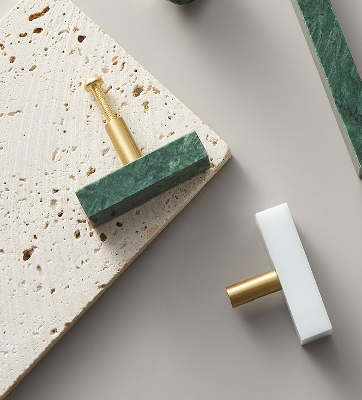 MARBLE Solid Brass T-Bar Handle - Luxury Handles