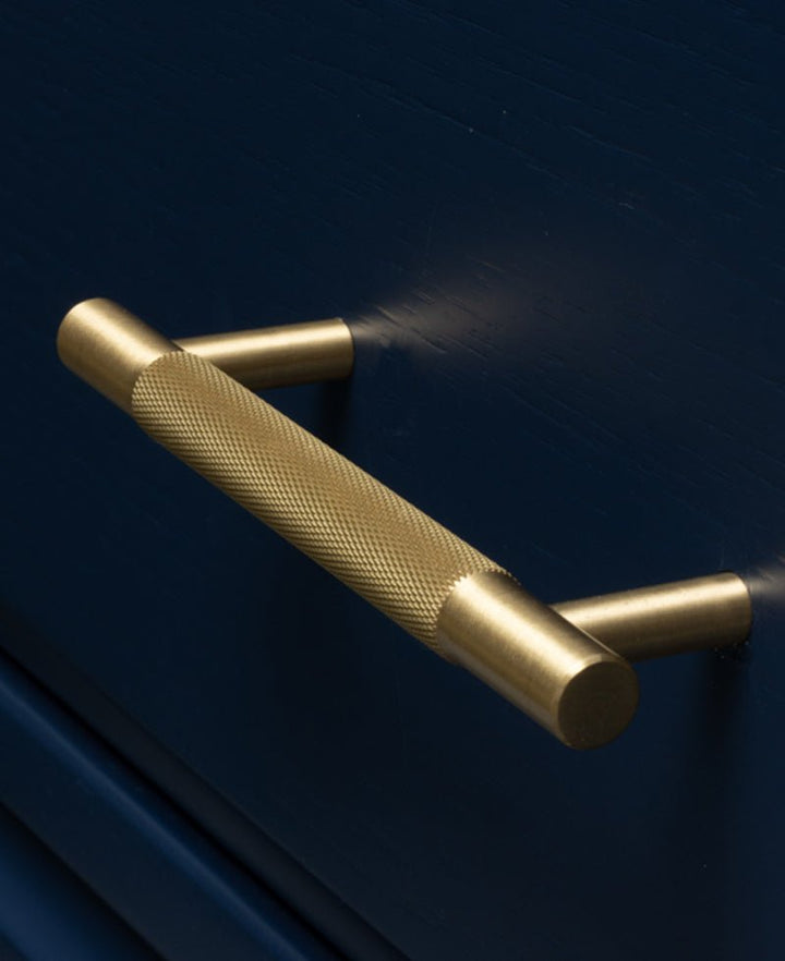 MID Knurled Solid Brass Kitchen & Cabinet Handle - Luxury Handles