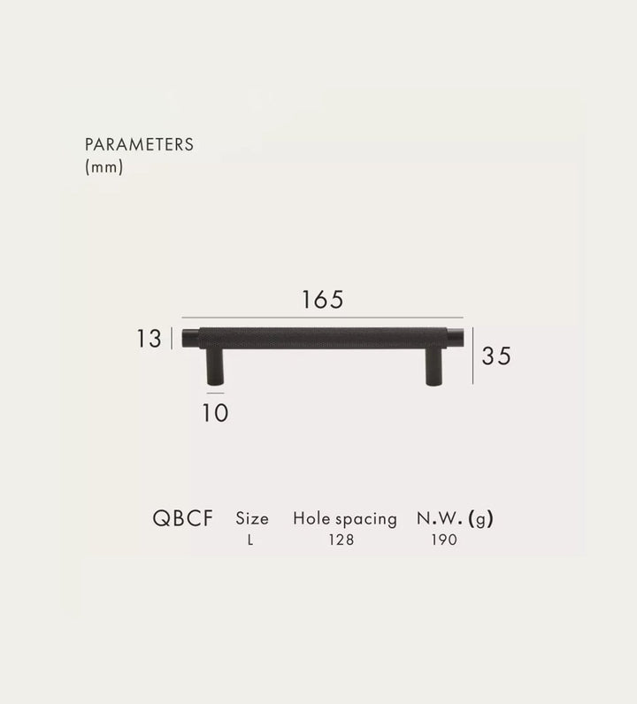 MILAN Knurled Solid Brass Kitchen & Cabinet Handle - Luxury Handles