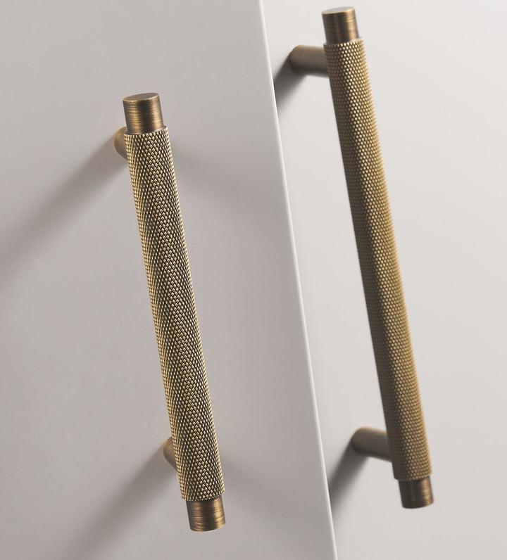 MILAN Knurled Solid Brass Kitchen & Cabinet Handle - Luxury Handles