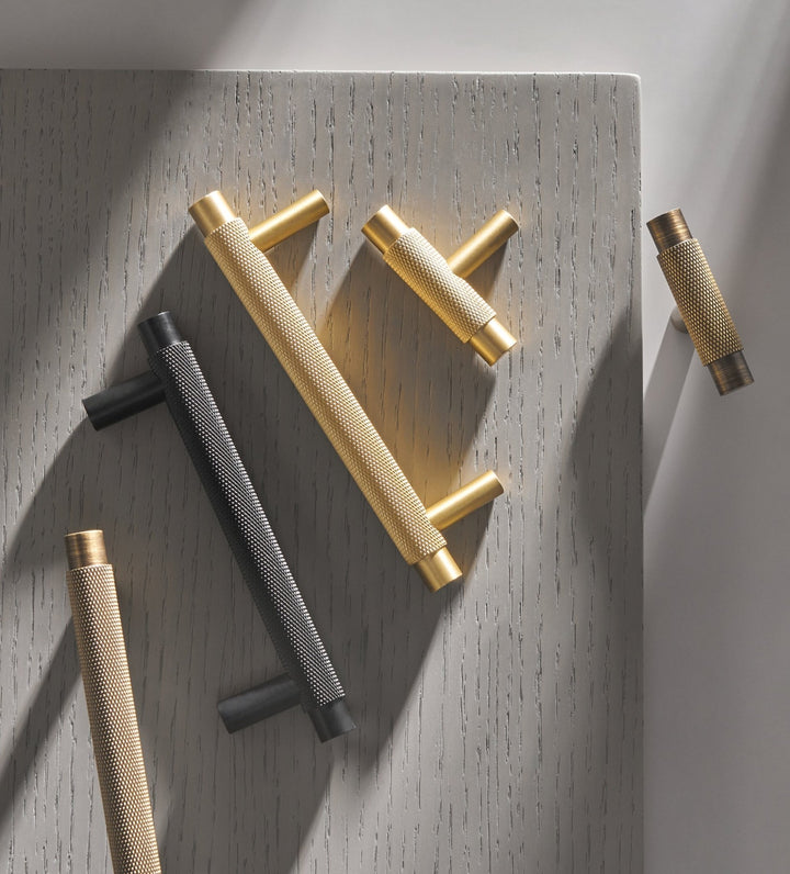 MILAN Knurled Solid Brass Kitchen & Cabinet Handle - Luxury Handles