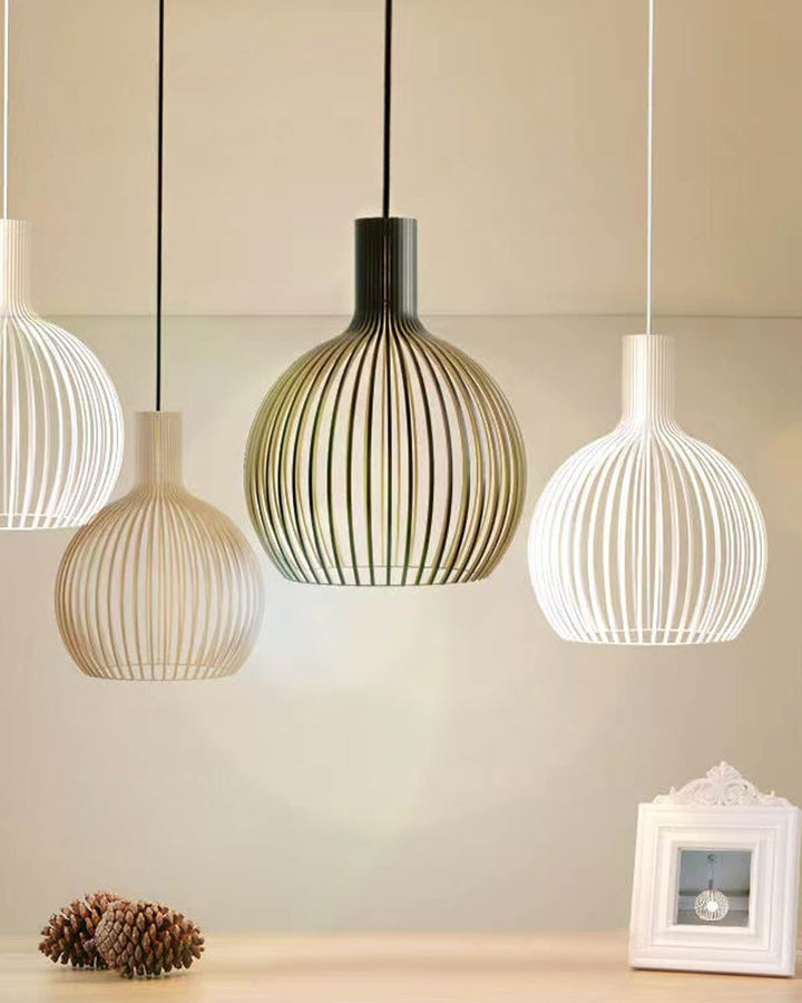Modern Wooden Birdcage Pendant Light - Luxury Handles