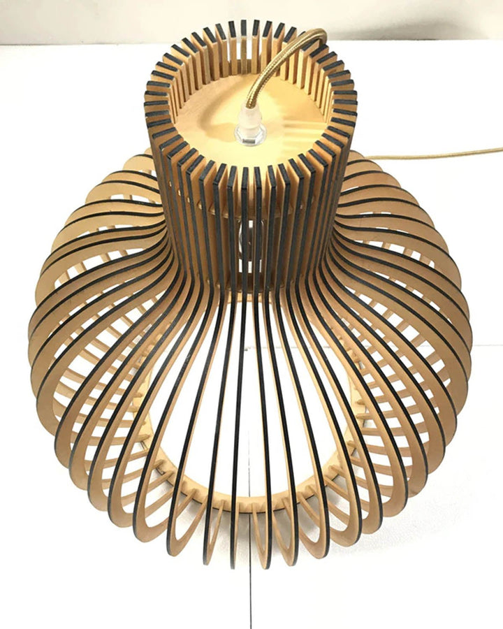 Modern Wooden Birdcage Pendant Light - Luxury Handles