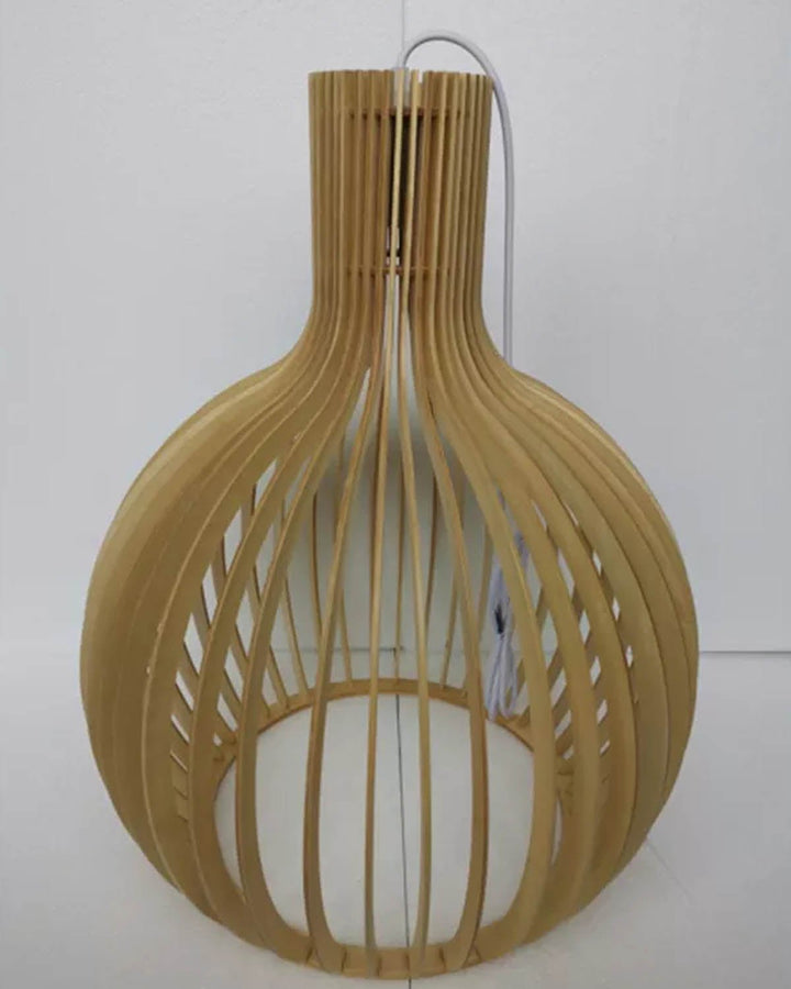 Modern Wooden Birdcage Pendant Light - Luxury Handles