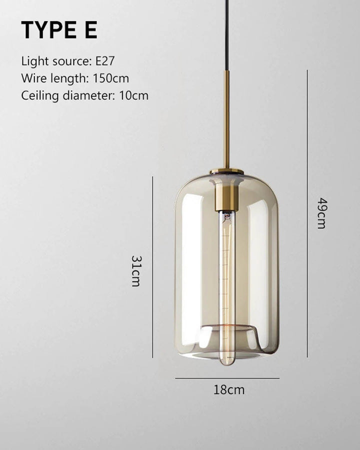 MONROE Vintage Glass Pendant Light - Luxury Handles