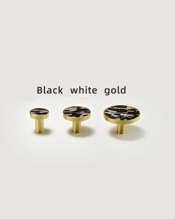 Natural Shell and Solid Brass Cabinet Knob - Luxury Handles
