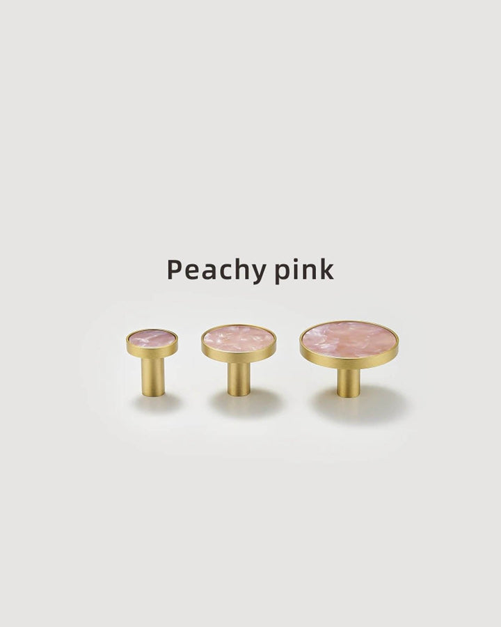 Natural Shell and Solid Brass Cabinet Knob - Luxury Handles