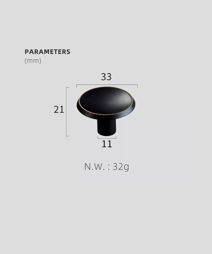 NORDIC Solid Brass Concave Knob - Luxury Handles