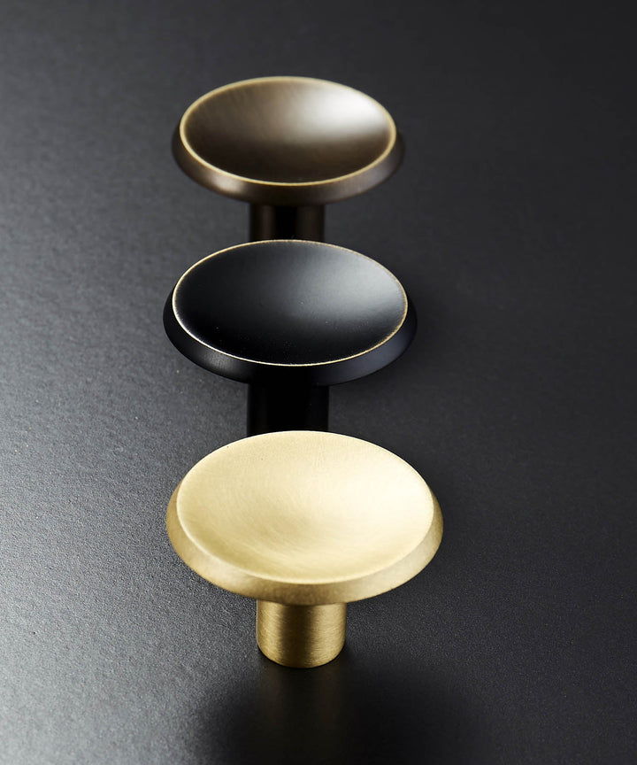 NORDIC Solid Brass Concave Knob - Luxury Handles