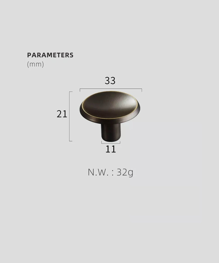 NORDIC Solid Brass Concave Knob - Luxury Handles