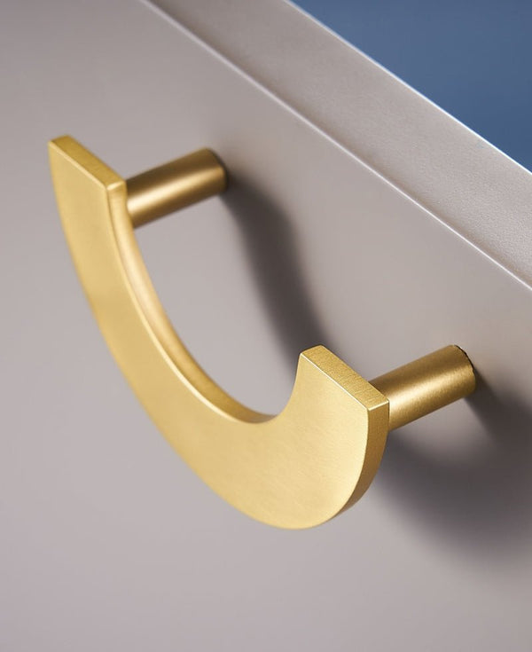 NORDIC Solid Brass Half Circle Knob - Luxury Handles