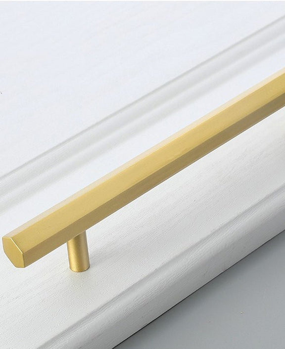 NORDIC Solid Brass Hexagon Kitchen & Cabinet Handle, premium pull handle