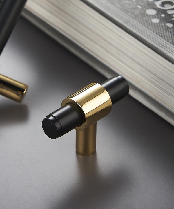 NORDIC Solid Brass Modern T-Bar Handle - Luxury Handles