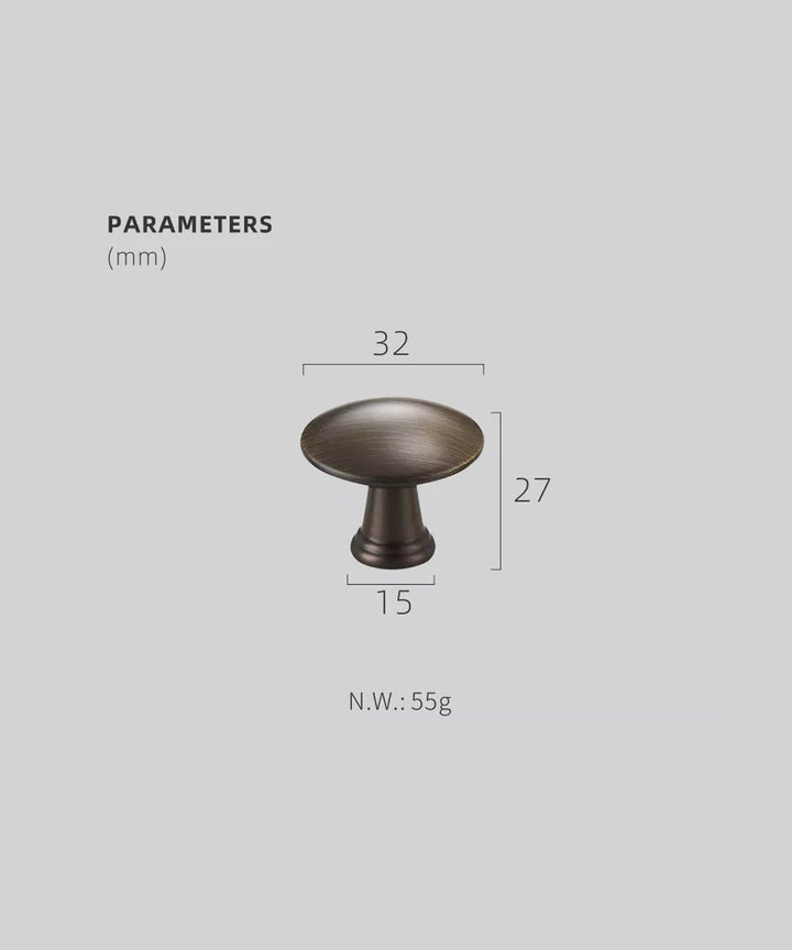 NORDIC Solid Brass Pebble Knob - Luxury Handles