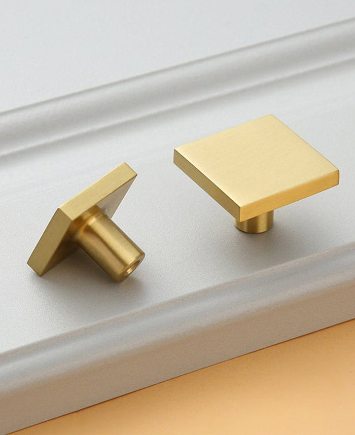NORDIC Solid Brass Rectangle knob - Luxury Handles