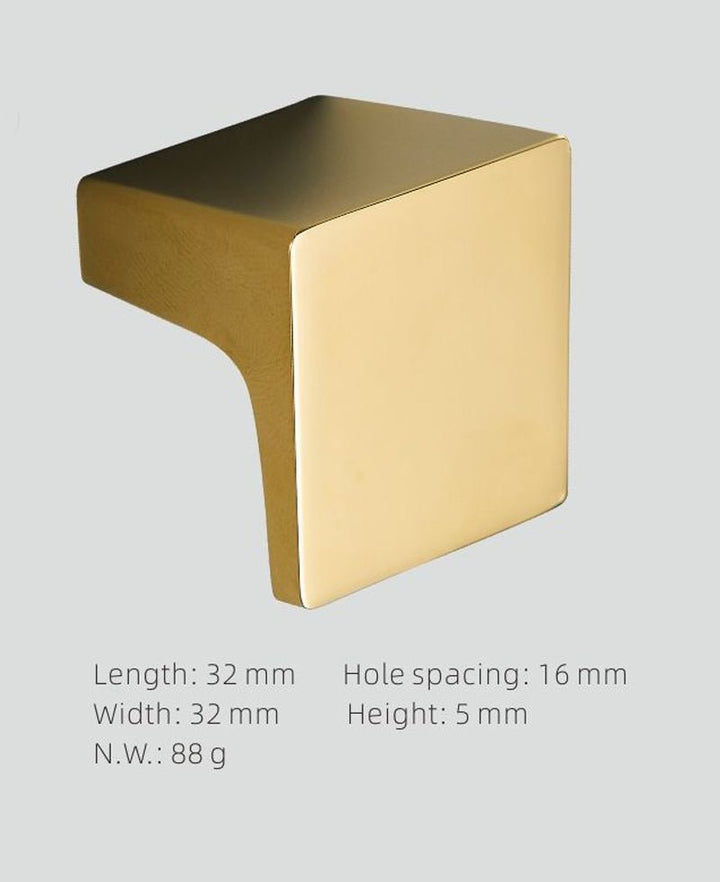 Nordic Solid Brass Rectangle Pull - Luxury Handles