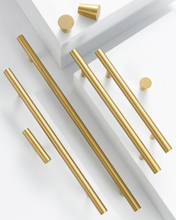 NORDIC Solid Brass Round Kitchen & Cabinet Handle - Luxury Handles