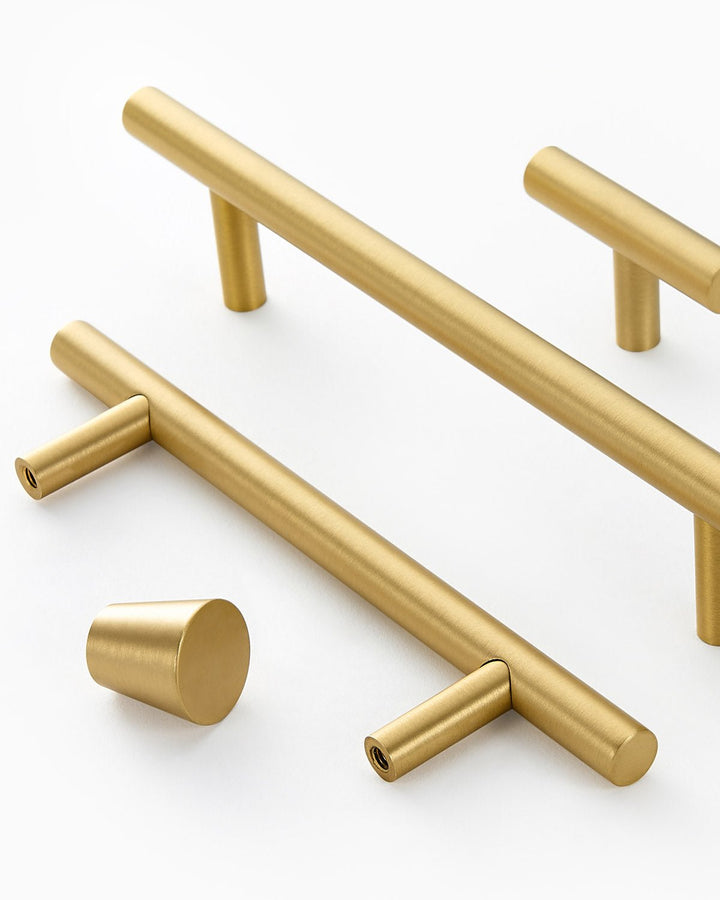 NORDIC Solid Brass Round Kitchen & Cabinet Handle - Luxury Handles