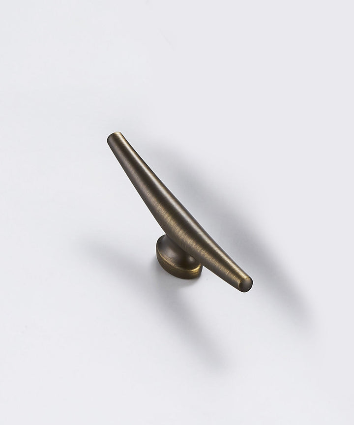 NORDIC Solid Brass Slim Curved T-Bar Handle - Luxury Handles