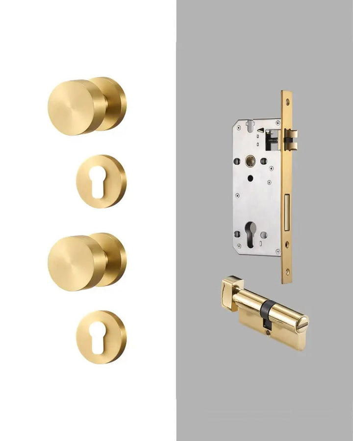 NORDIC style Solid Brass Door Knob Set - Luxury Handles