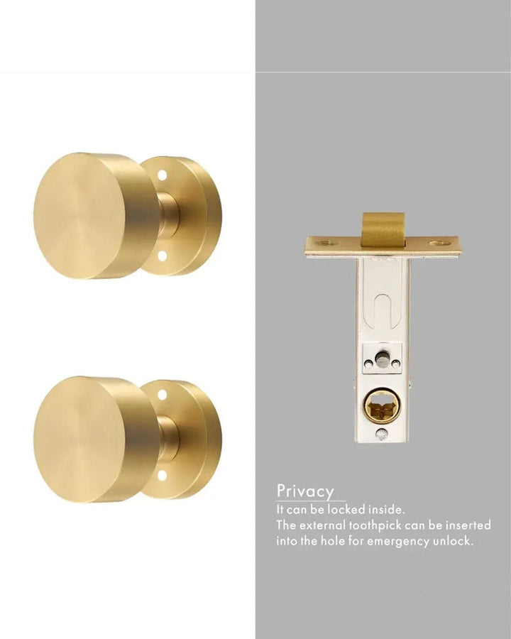 NORDIC style Solid Brass Door Knob Set - Luxury Handles
