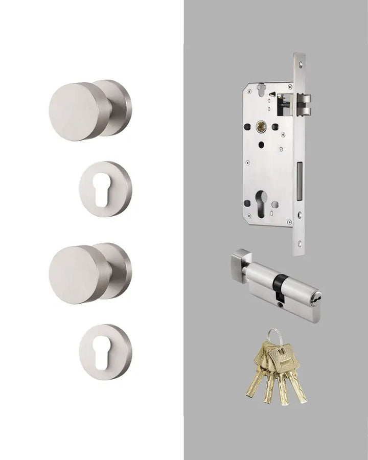 NORDIC style Solid Brass Door Knob Set - Luxury Handles