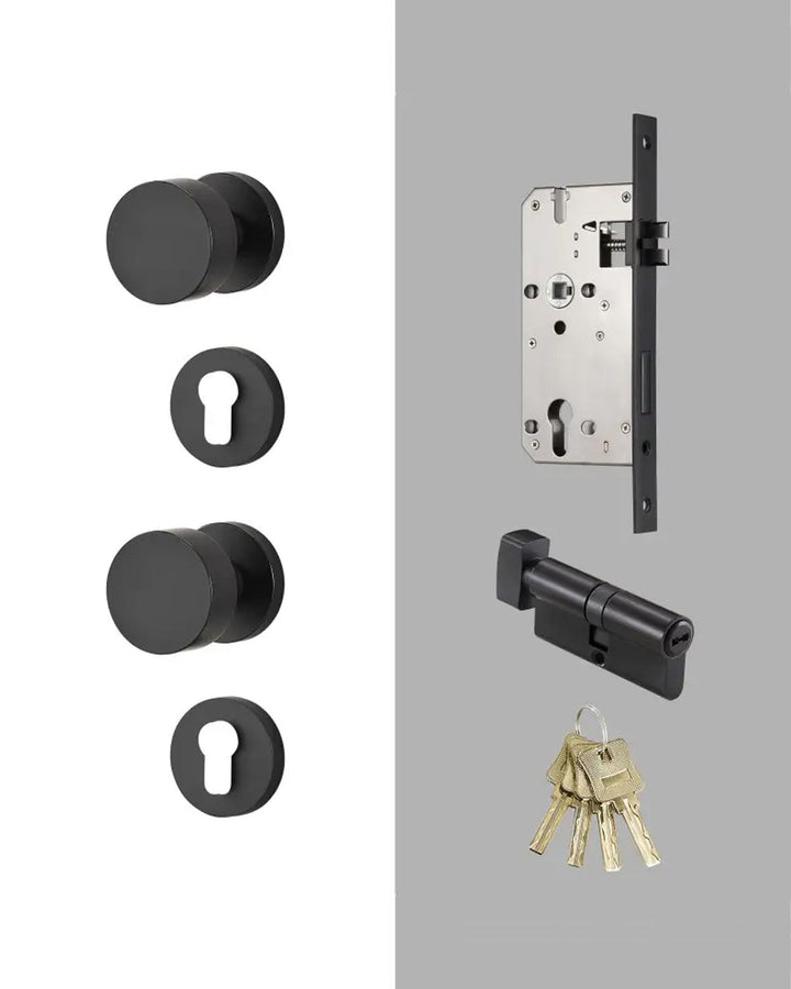 NORDIC style Solid Brass Door Knob Set - Luxury Handles