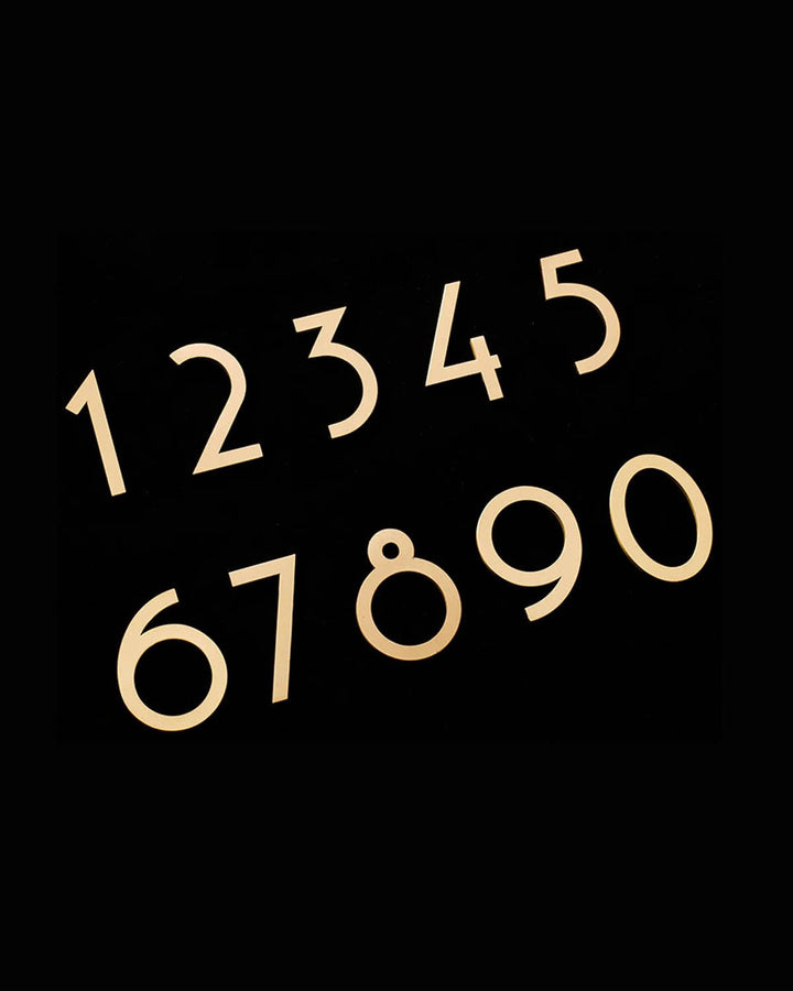 PALATINO Solid Brass House Numbers - Luxury Handles