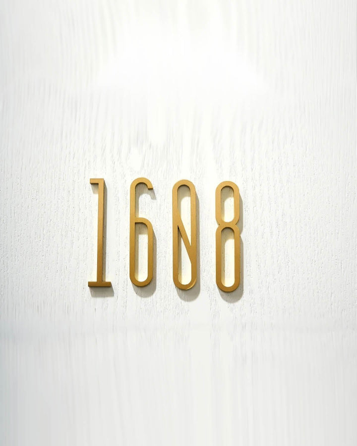 PRISTINA Solid Brass House or door letters - Luxury Handles