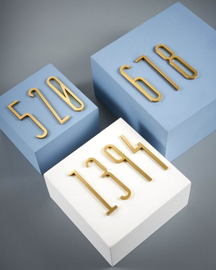 PRISTINA Solid Brass House or door letters - Luxury Handles