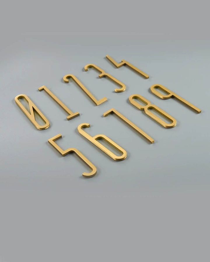 PRISTINA Solid Brass House or door letters - Luxury Handles