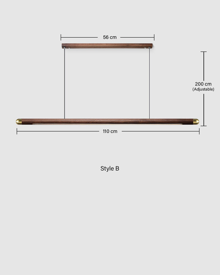 TRONCO Real Walnut Circular Pendant LED Light - Luxury Handles