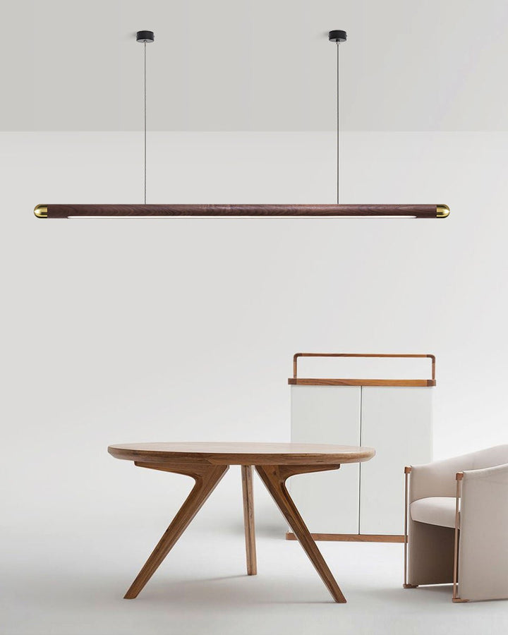 TRONCO Real Walnut Circular Pendant LED Light - Luxury Handles