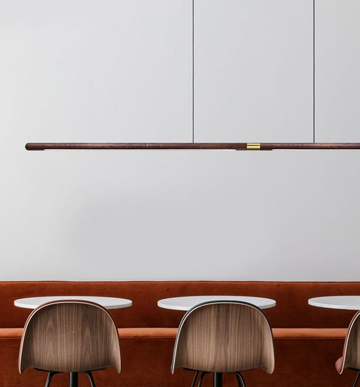 TRONCO Real Walnut Long Pendant LED Light - Luxury Handles