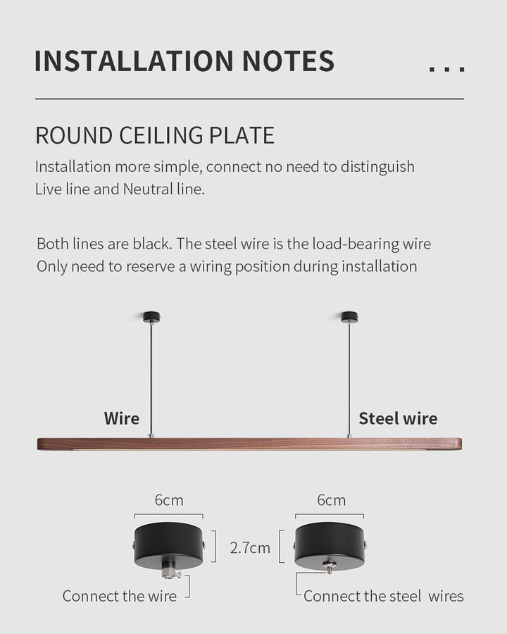 TRONCO Real Walnut Oval Pendant LED Light - Luxury Handles